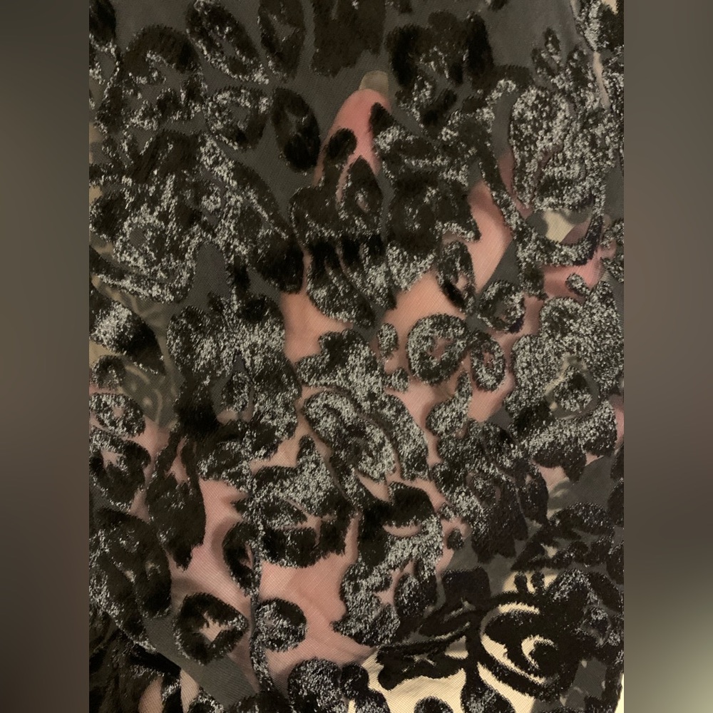 Victoria's Secret Vintage Gold Label Black Floral Burnout Slip Dress Nightie - Picture 4 of 7